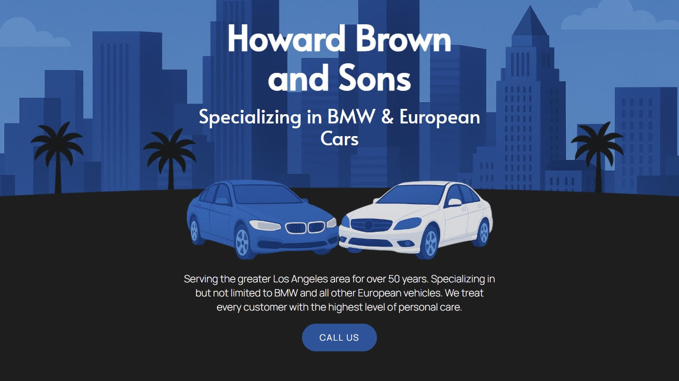 Howard Brown and Sons Desktop View